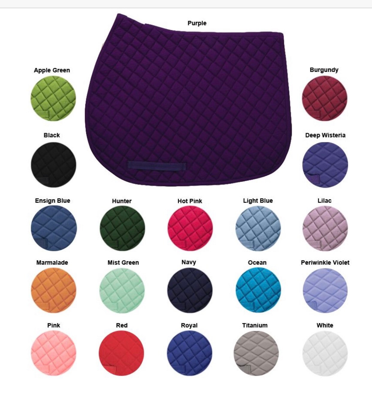 Custom Horse English All Purpose Saddle Pad - Jumping OTTB thoroughbred Tuffrider pad