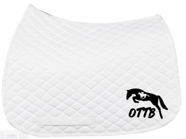 Custom Horse English All Purpose Saddle Pad - Jumping OTTB thoroughbred Tuffrider pad