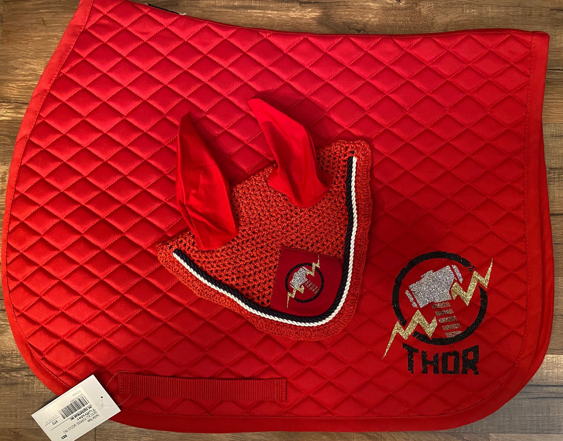 Thor and Loki - Horse all purpose saddle pad and bonnet