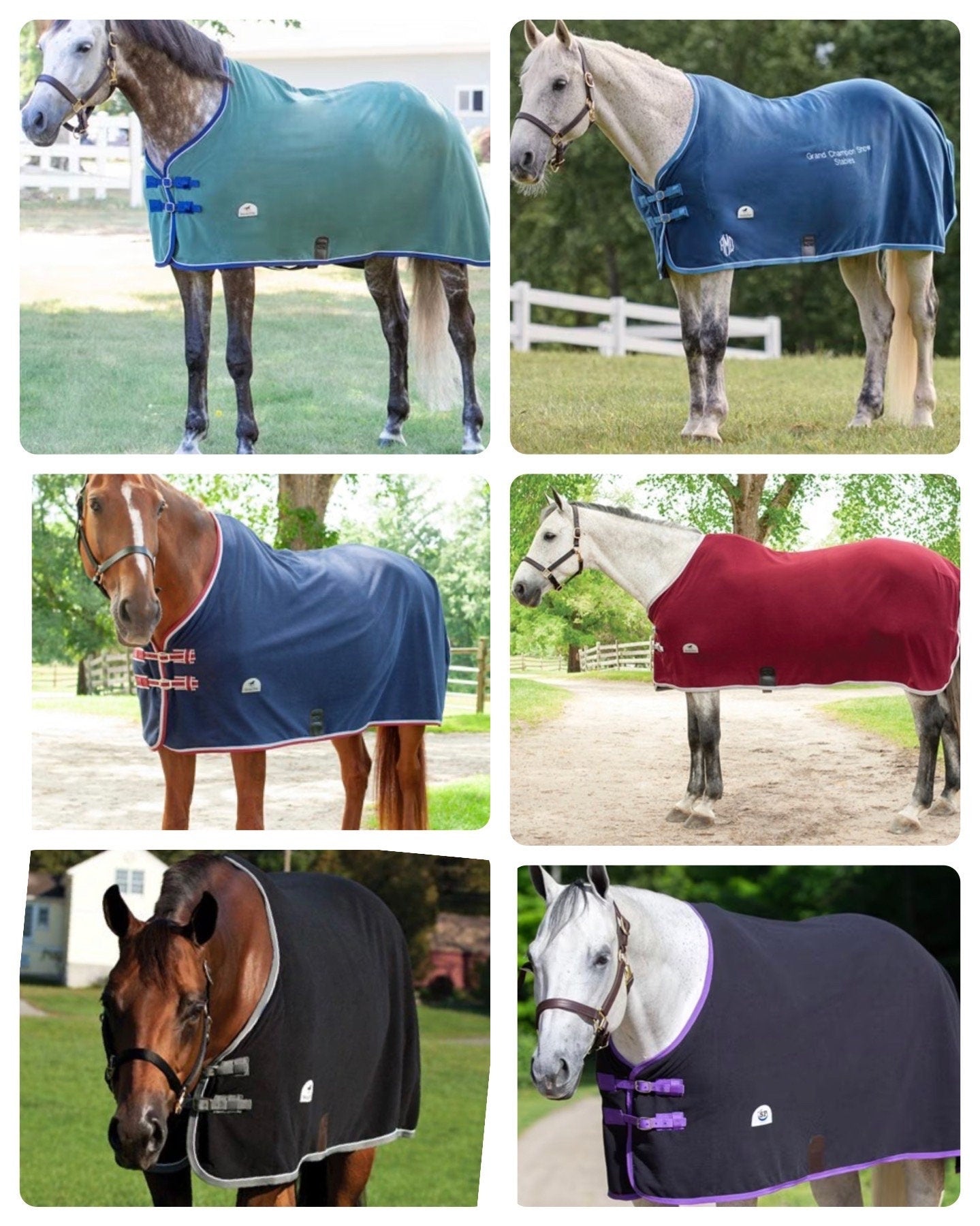 Custom Personalized Horse Pony Sheet Fleece Cooler - Design and Name