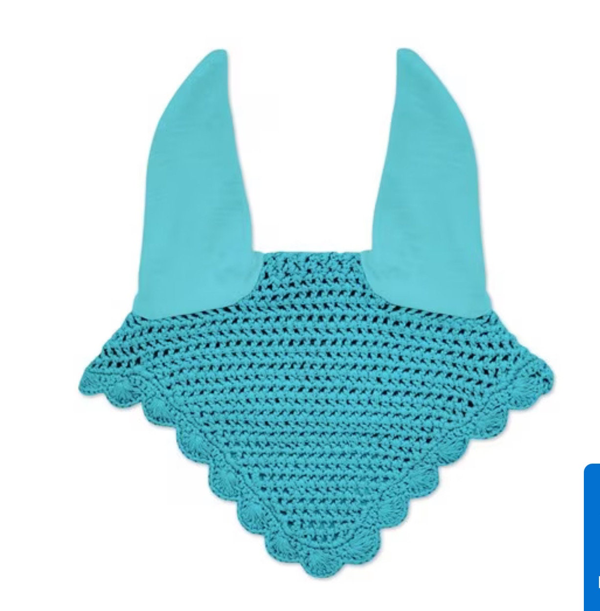 Custom horse bonnet - Smartpak Horse size. Matching pad and shirt available. Left Right Sit Back Heels Down