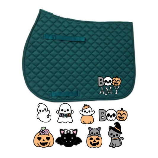 Custom Horse English All Purpose Jump Saddle Pad - HALLOWEEN FALL GIFT