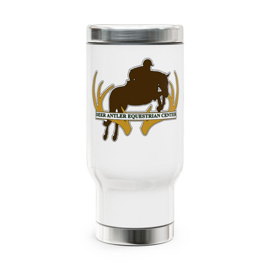 Deer Antler Stainless Steel Travel Mug with Handle, 14oz