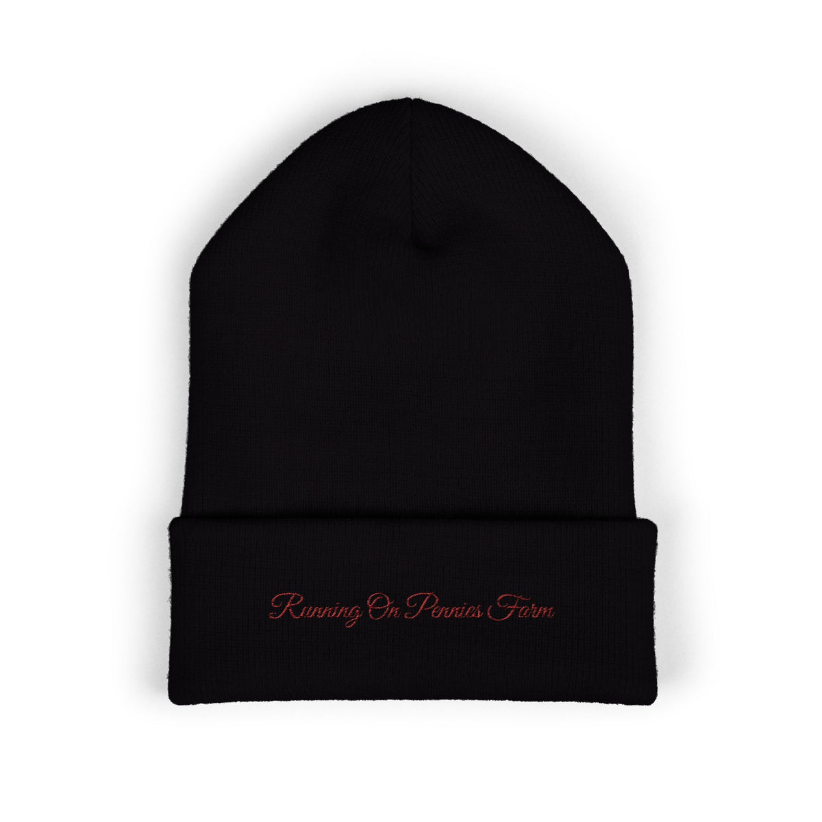 Running on Pennie's Farm Embroidered Cuffed Beanie