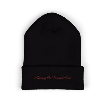 Running on Pennie's Farm Embroidered Cuffed Beanie