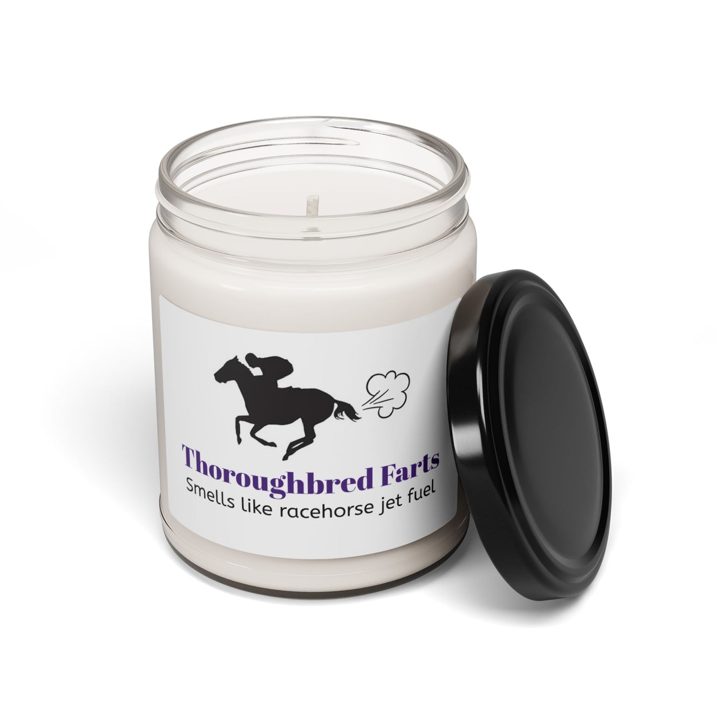 OTTB Equestrian Horse Gift - Candle - Smells like Thoroughbred Farts