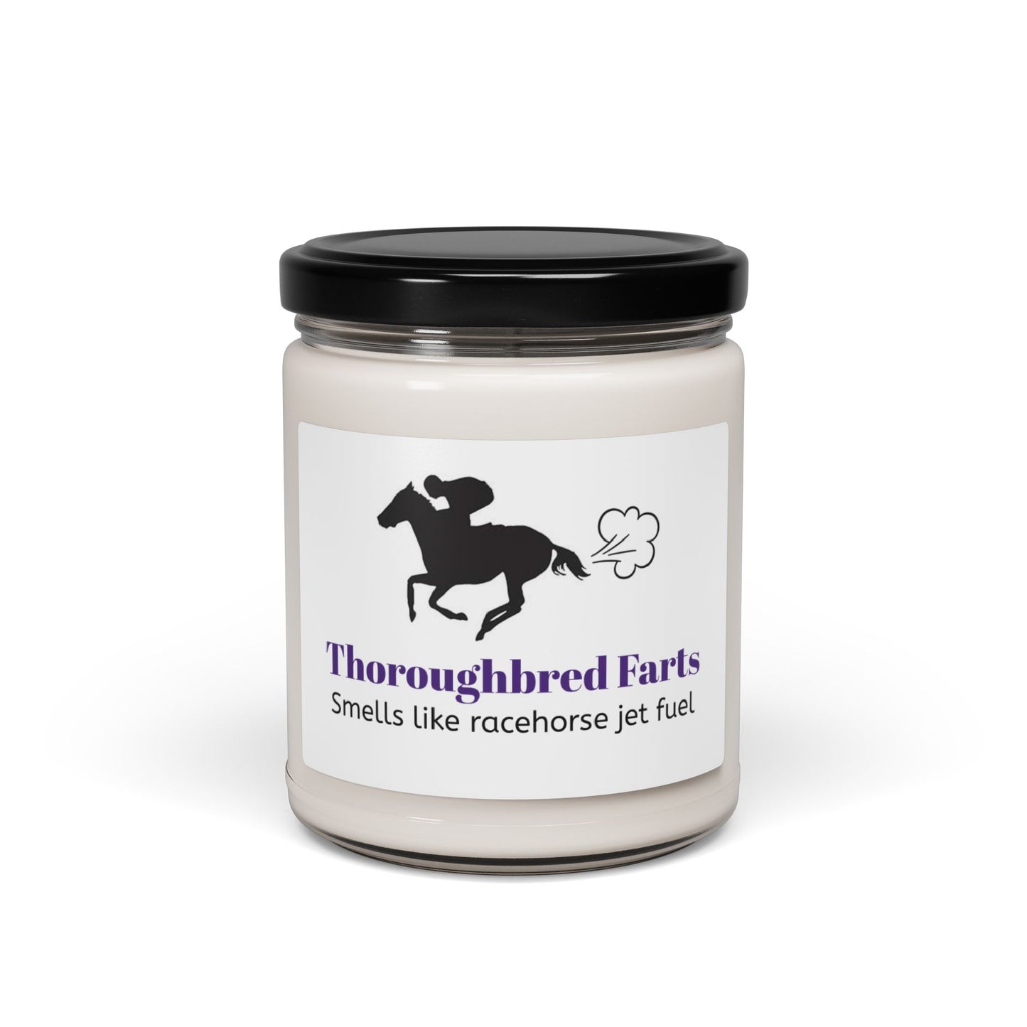 OTTB Equestrian Horse Gift - Candle - Smells like Thoroughbred Farts