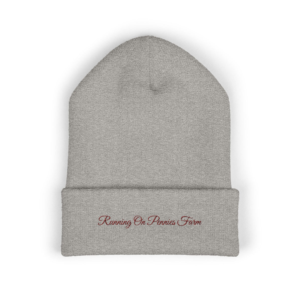 Running on Pennie's Farm Embroidered Cuffed Beanie