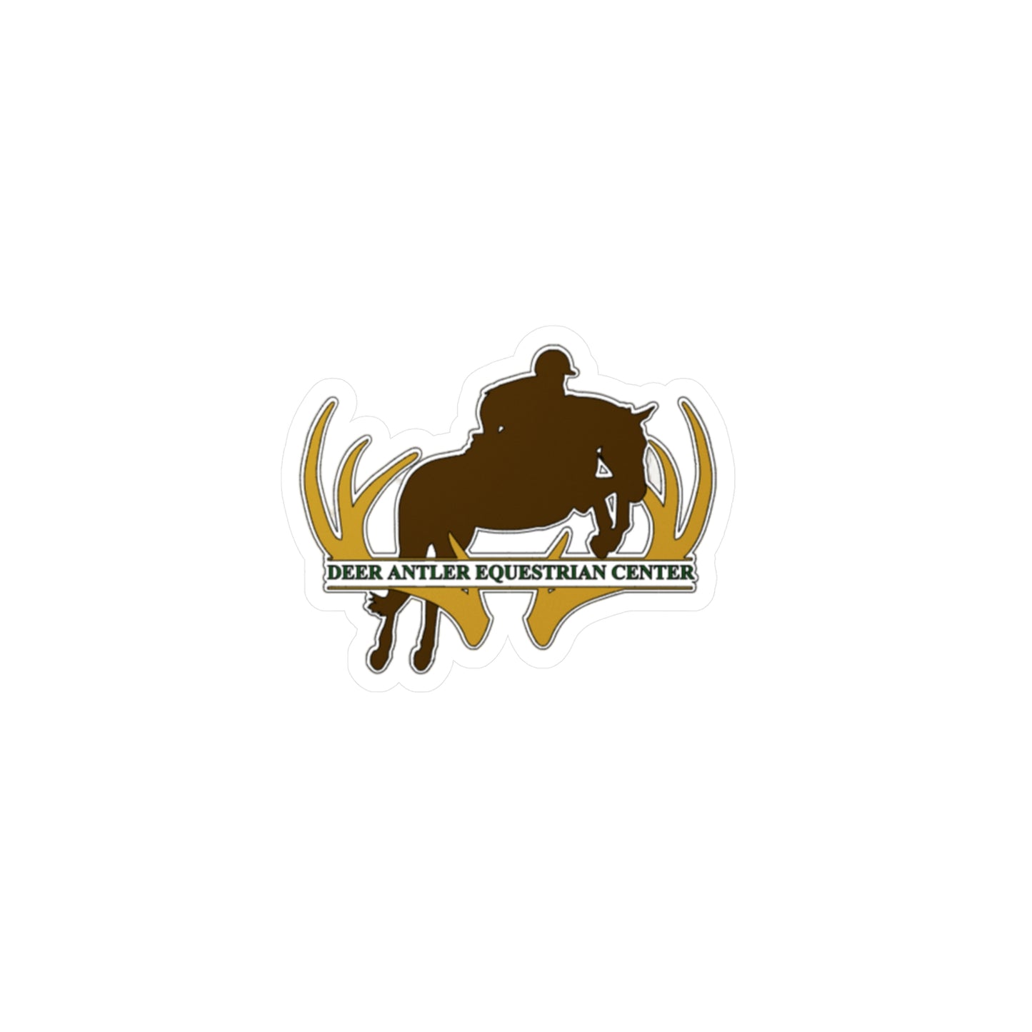 Deer Antler Equestrian - Kiss-Cut Vinyl Decals
