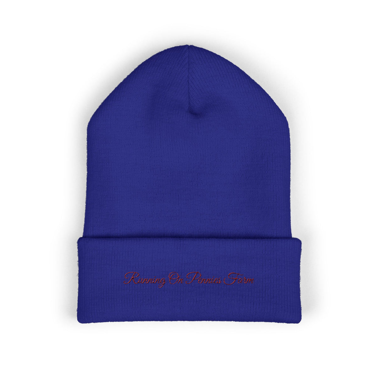Running on Pennie's Farm Embroidered Cuffed Beanie
