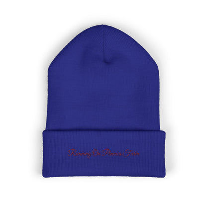 Running on Pennie's Farm Embroidered Cuffed Beanie