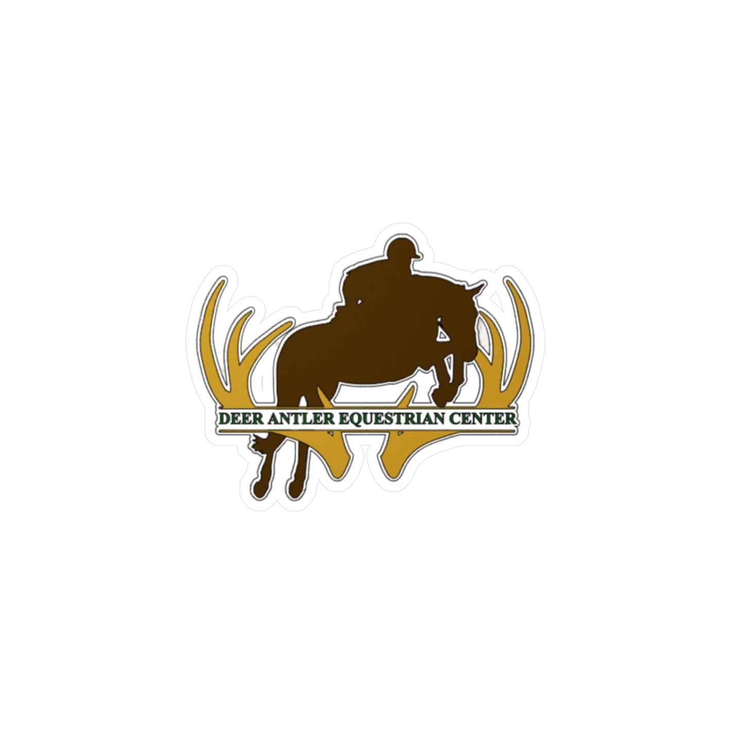 Deer Antler Equestrian - Kiss-Cut Vinyl Decals