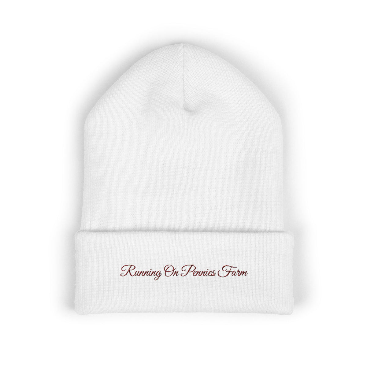 Running on Pennie's Farm Embroidered Cuffed Beanie