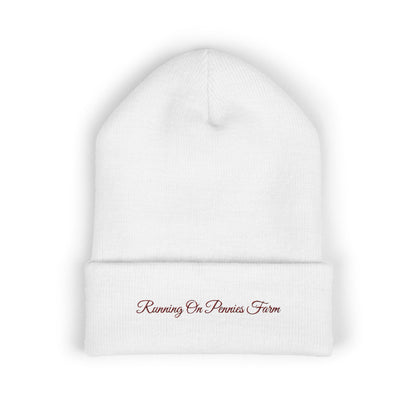 Running on Pennie's Farm Embroidered Cuffed Beanie