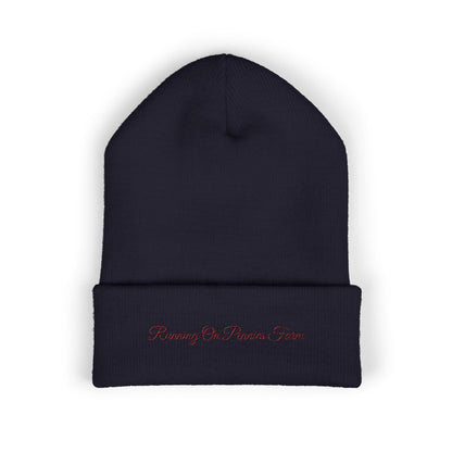 Running on Pennie's Farm Embroidered Cuffed Beanie