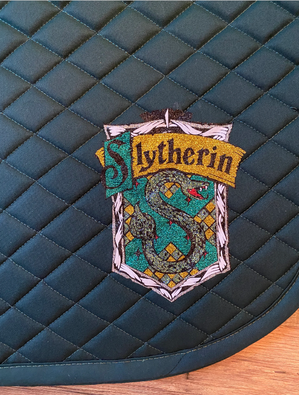 Custom Personalized Horse English Saddle Pad - Harry Potter Hogwart's Slytherin