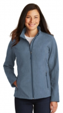 Running On Pennies Farm - Women Light Soft Shell Jacket Navy Heather