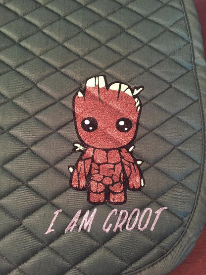 Custom Horse English Saddle Pad - Baby Yoda, No Touchy, Groot, Stitch & Quarantine