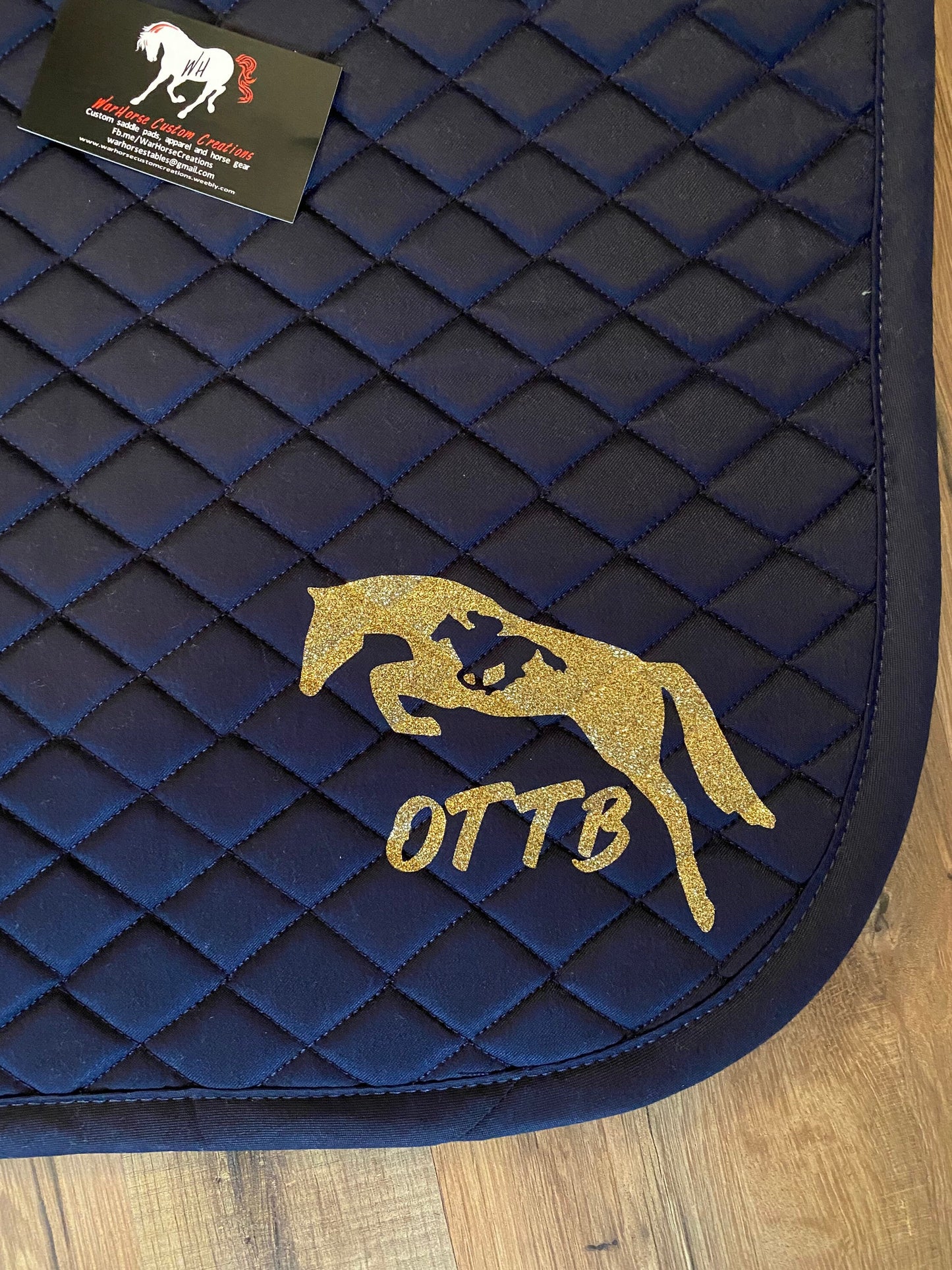 Custom Horse English All Purpose Saddle Pad - Jumping OTTB thoroughbred - lots of pad colors!