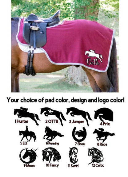 Custom Personalized Horse Pony Quarter Sheet Cooler - Design and Name