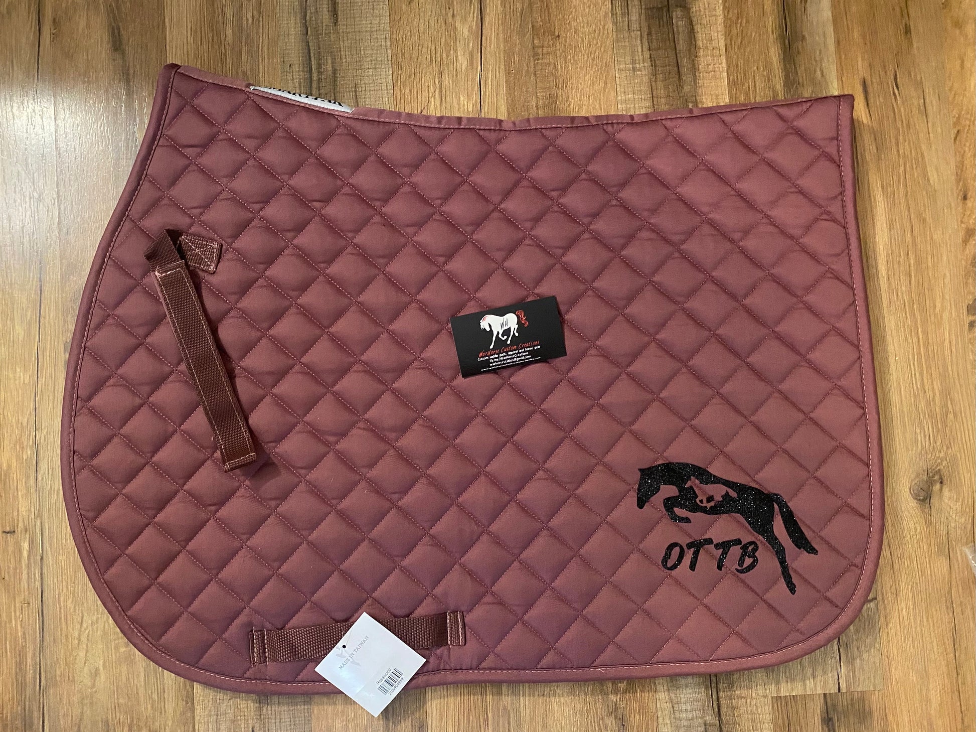 Custom Horse English All Purpose Saddle Pad - Jumping OTTB thoroughbred - lots of pad colors!