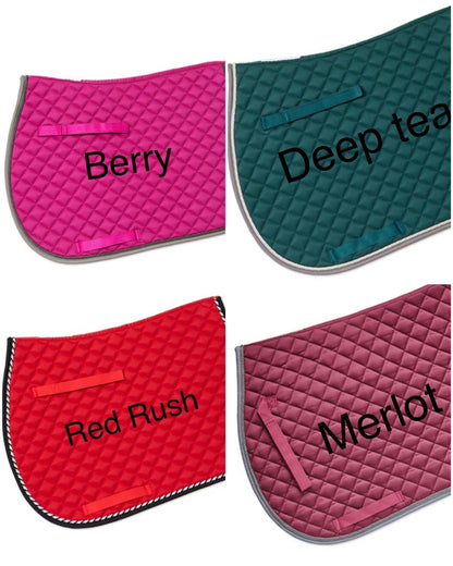 Custom Personalized Horse English All Purpose Saddle Pad - Design and Name - Smartpak Deluxe