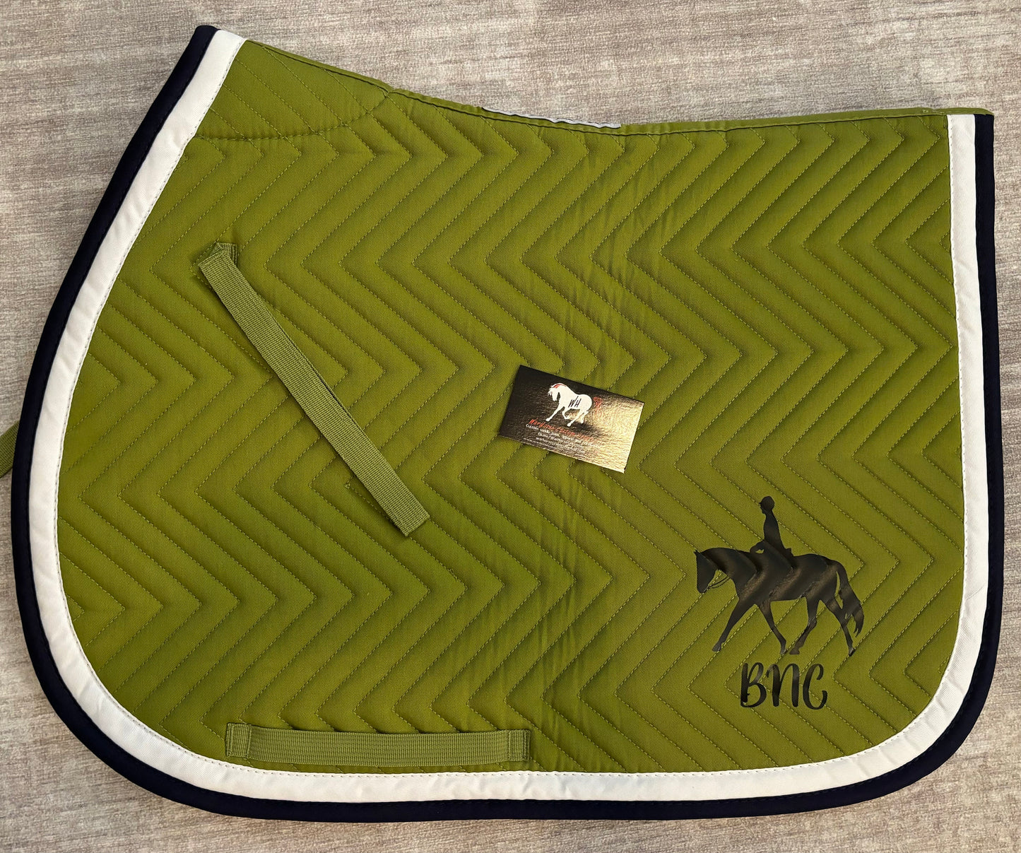 Custom Personalized Horse English All Purpose Saddle Pad - Choose a Design and Your Name - Chevron