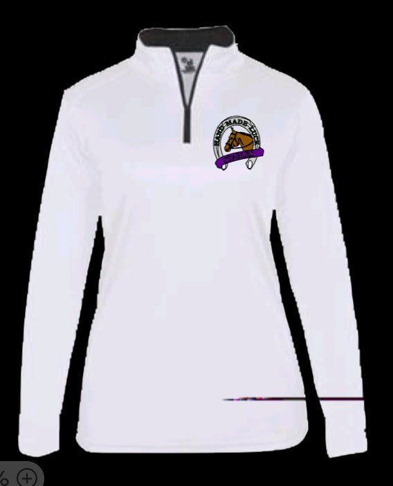 Hand Made Luck Stables - Long Sleeve Polo White -  SHOW