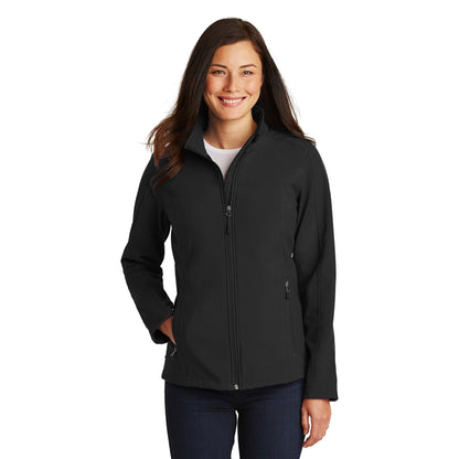 Apparel - Ladies Softshell Jacket with OTTB Thoroughbred Design